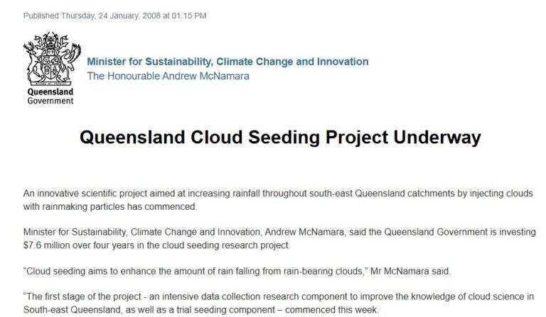 QLD Cloud Seeding Project